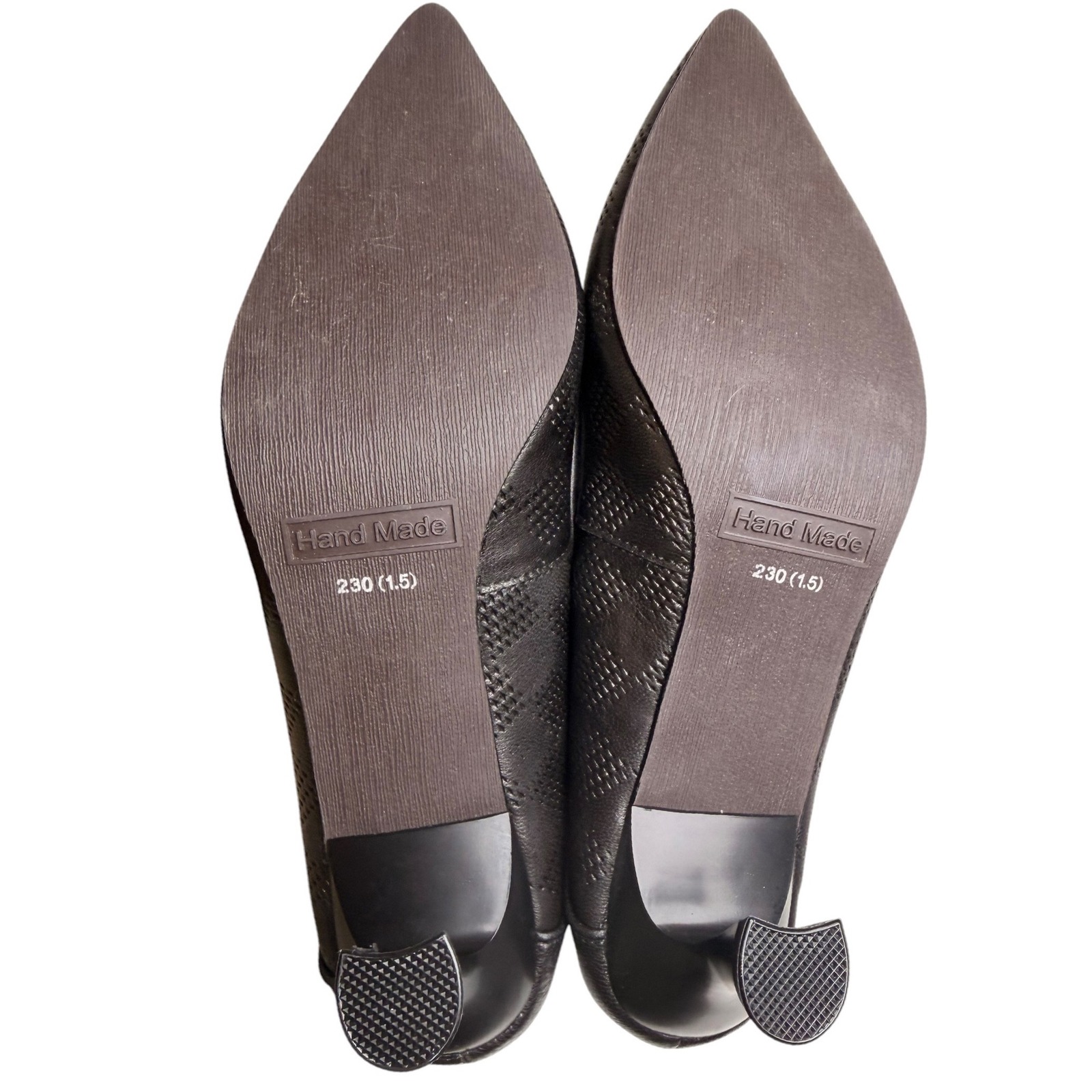 Dwarves Handmade Black Leather Kitten Heel Pumps Size 5 Nwob — image 7 of 8